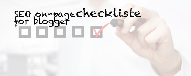SEO on-page checkliste for bloggere