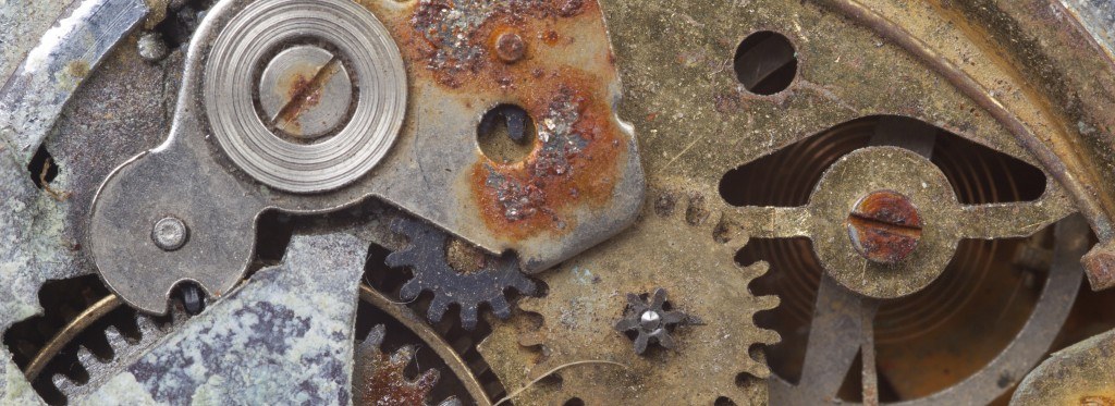 close up of old rusty watch
